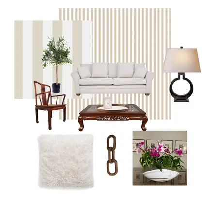 TF Vertical lines beige wallpaper Interior Design Mood Board by Harmonious Living by K on Style Sourcebook