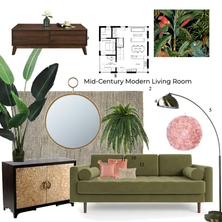 Module 9 - Living Room Interior Design Mood Board by Mikalina Smith on Style Sourcebook