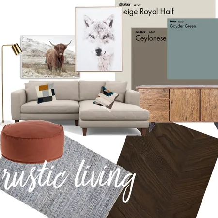 rustic living Interior Design Mood Board by Pcjinteriors on Style Sourcebook