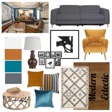 Modern Eclectic Interior Design Mood Board by KCN Designs on Style Sourcebook