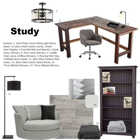 Study Interior Design Mood Board by Tekla on Style Sourcebook
