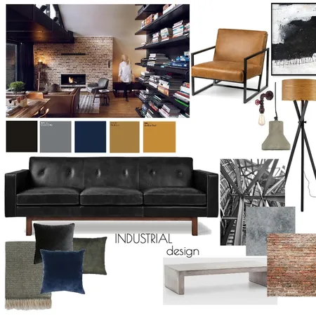 Industrial Interior Design Mood Board by Jackson J Ward on Style Sourcebook