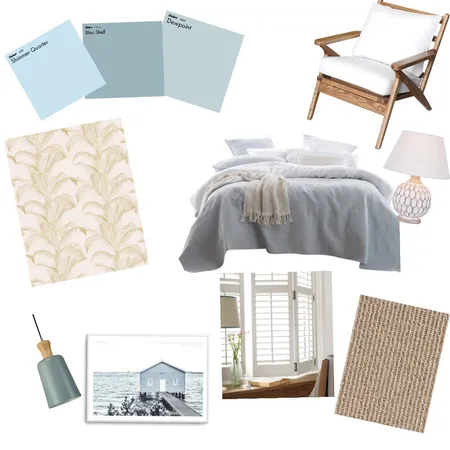 Hamptons Bedroom Interior Design Mood Board by Fiona Penn on Style Sourcebook