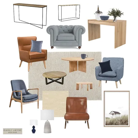 Industrial Hamptons Sitting Room Interior Design Mood Board by Kahli Jayne Designs on Style Sourcebook