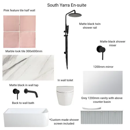 South Yarra Ensuite Interior Design Mood Board by Hilite Bathrooms on Style Sourcebook