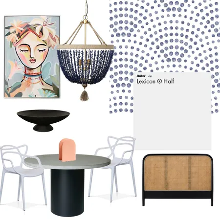 Boho Chic Dining Interior Design Mood Board by studiogandg on Style Sourcebook