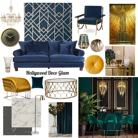 Hollywood Deco Glam Interior Design Mood Board by juleslove on Style Sourcebook