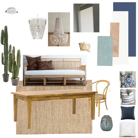 Coastal Rustic Dining Interior Design Mood Board by Soul Interior Design