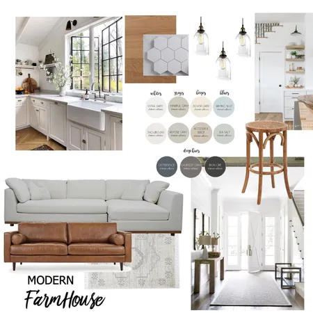 Modern Farmhouse Interior Design Mood Board by kirbyabley on Style Sourcebook