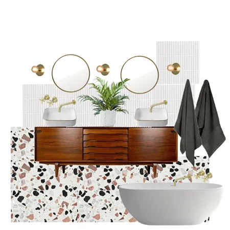 Luxury Mid-Century Bathroom Interior Design Mood Board by Carly Hughes on Style Sourcebook
