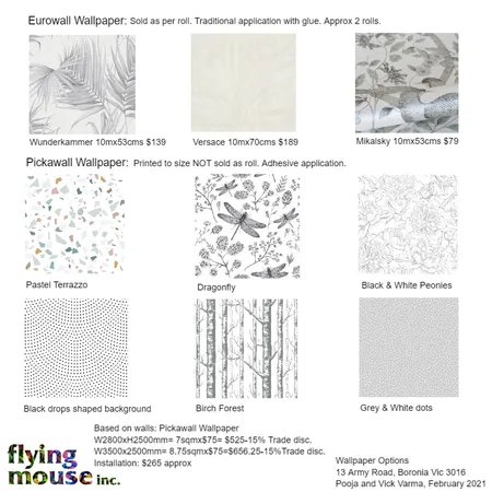 Wallpaper Options Interior Design Mood Board by Flyingmouse inc on Style Sourcebook