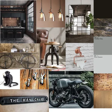 industrial Interior Design Mood Board by Keshiaadele