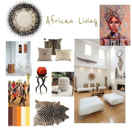African Interior Mood Board Interior Design Mood Board by oanhchin