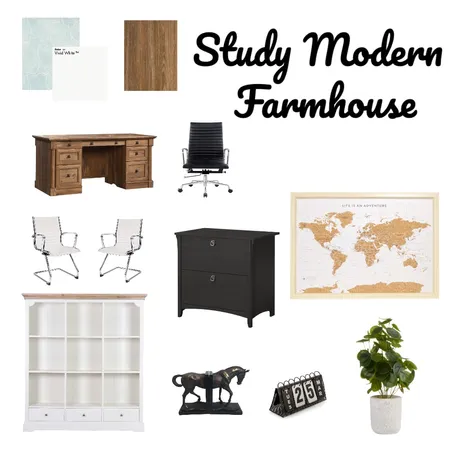 Study Modern Farmhoouse Interior Design Mood Board by jmccanne on Style Sourcebook