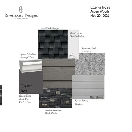 Exterior Lot 98 Interior Design Mood Board by Riverhouse Designs on Style Sourcebook
