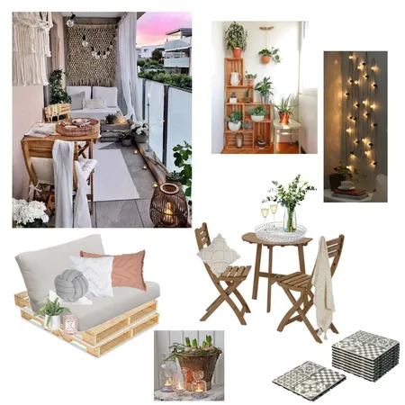 Boho Balcony Interior Design Mood Board by Petra Hribova on Style Sourcebook
