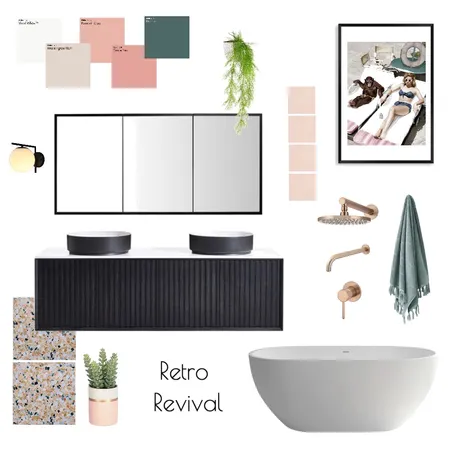 Retro Bathroom Interior Design Mood Board by LyndalHamilton on Style Sourcebook