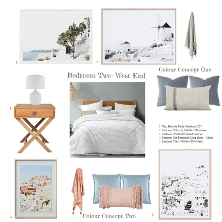 Bedroom Two- West End Styling Job Interior Design Mood Board by CHStyling on Style Sourcebook