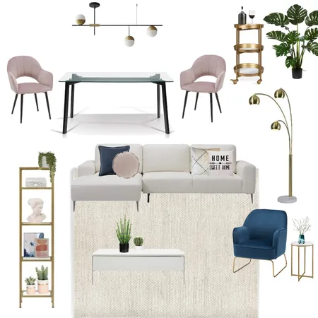 Living + Dining 51 Interior Design Mood Board by Carolina Nunes on Style Sourcebook