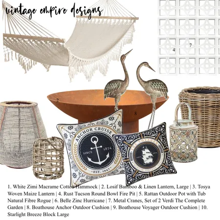 Outdoors Interior Design Mood Board by Vintage Empire Designs on Style Sourcebook