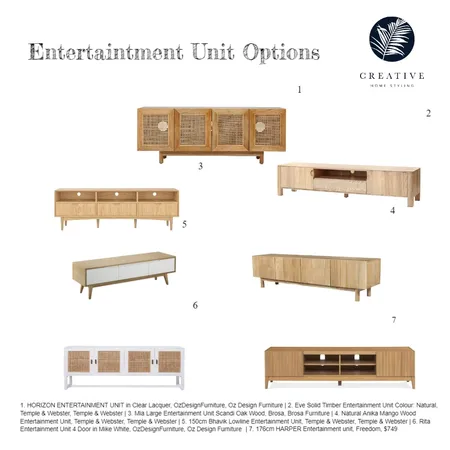 Everton Hills Entertainment Units Interior Design Mood Board by CHStyling on Style Sourcebook