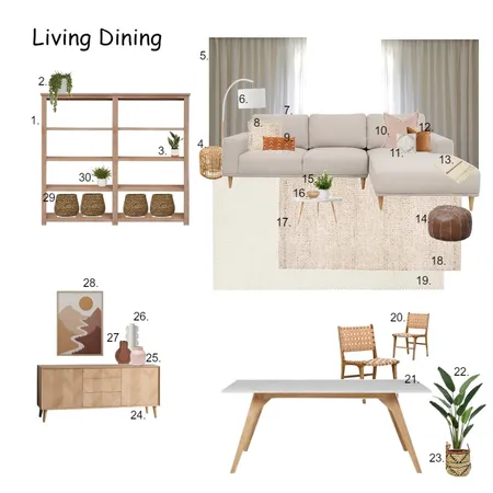 Module 10 - Completed Assignment Living Dining Final Interior Design Mood Board by Mgj_interiors on Style Sourcebook