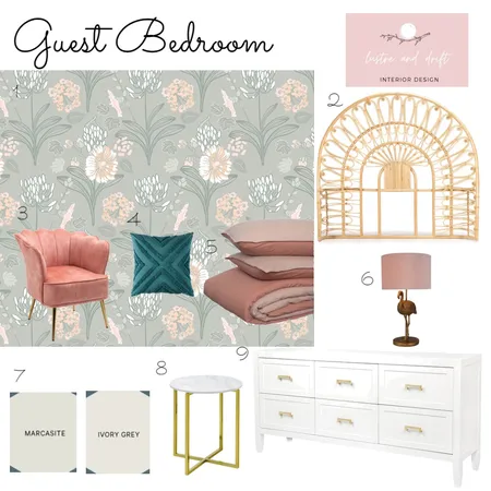 Guest bedroom Interior Design Mood Board by lustreanddrift on Style Sourcebook
