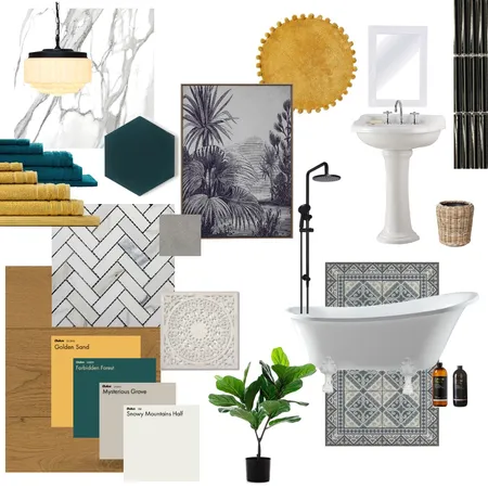 teal and gold Interior Design Mood Board by jessicae on Style Sourcebook