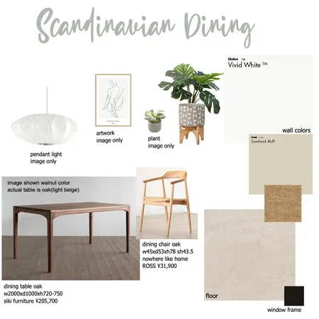 Scandinavian green dining Interior Design Mood Board by Ayano Aguirrea on Style Sourcebook