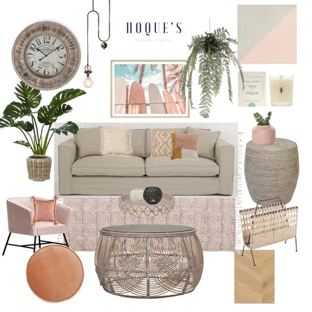 Pink Neutral Coastal Interior Design Mood Board by Nilufa Hoque on Style Sourcebook