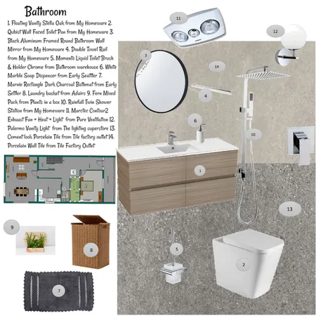 bathroom Interior Design Mood Board by Harry Tran on Style Sourcebook