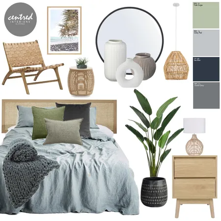 Warm Coastal Master Bedroom Interior Design Mood Board by Centred Interiors on Style Sourcebook