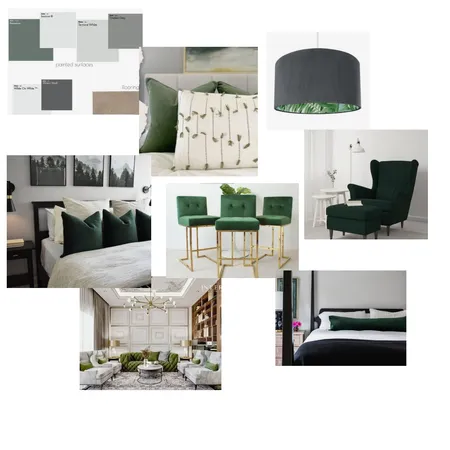Accented Achromatic - green Interior Design Mood Board by Beverly Zaske on Style Sourcebook