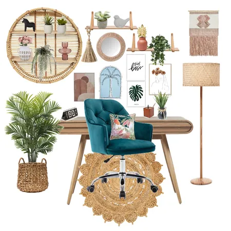 bohemian studyroom Interior Design Mood Board by payal thakre on Style Sourcebook