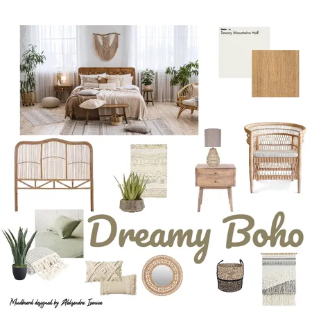 Dreamy Boho Bedroom Interior Design Mood Board by Aleksandravictorovna on Style Sourcebook