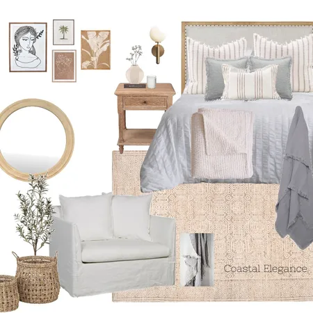 Coastal Elegance Bedroom Interior Design Mood Board by rhiannabarnewall on Style Sourcebook