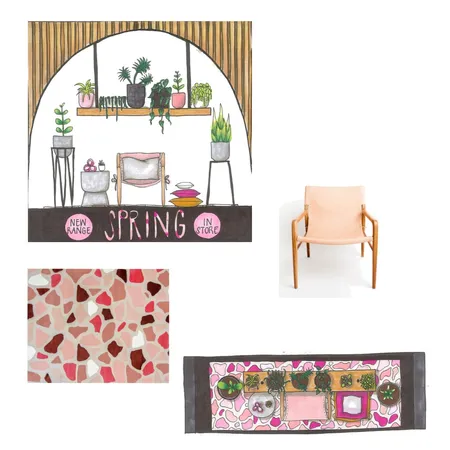 Spring Window Display Digital Mood Board Interior Design Mood Board by essegee_design on Style Sourcebook