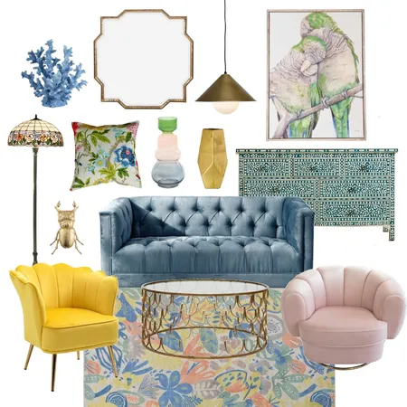 Playful Colours Interior Design Mood Board by Studio Cloche on Style Sourcebook