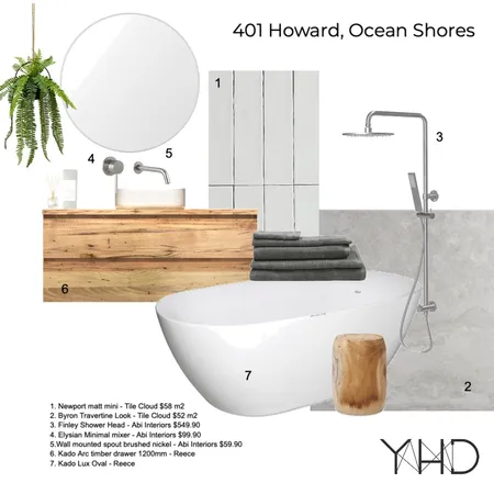 401- Howard, Ocean Shores Interior Design Mood Board by Tami on Style Sourcebook