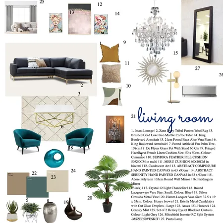 Living room Interior Design Mood Board by Habiba on Style Sourcebook