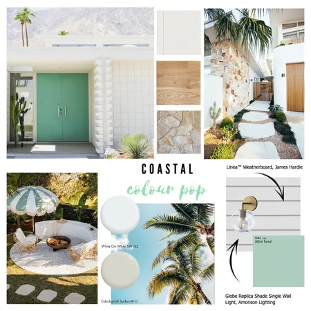 Coastal Colour Pop Facade Interior Design Mood Board by Belinda on Style Sourcebook
