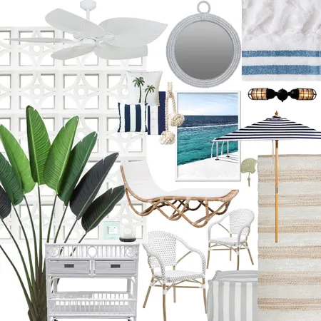 Coastal Poolside Interior Design Mood Board by carliewheeler on Style Sourcebook