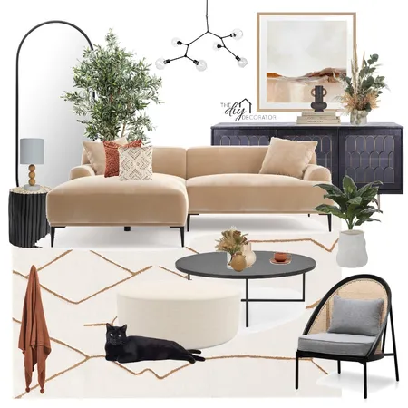 Modern living Interior Design Mood Board by Thediydecorator on Style Sourcebook