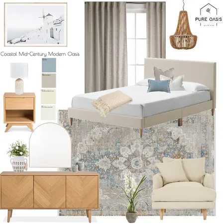 Coastal Mid-Century Modern Oasis Interior Design Mood Board by QuantheStylist on Style Sourcebook