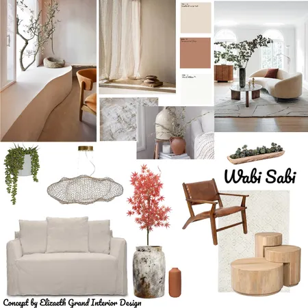 Wabi Sabi Interior Design Mood Board by Elizabeth Grand