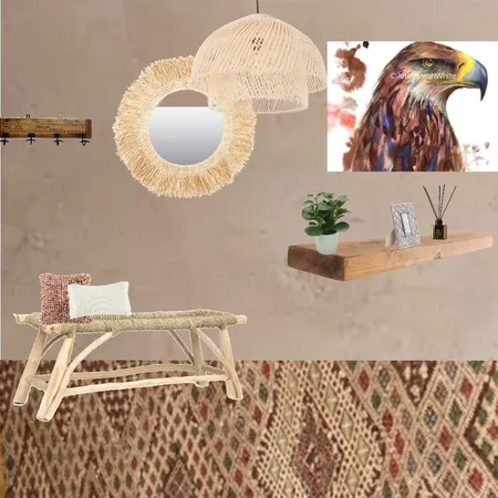 Julie Herbain Hallway wall with eagle picture and cushions Interior Design Mood Board by Laurenboyes on Style Sourcebook