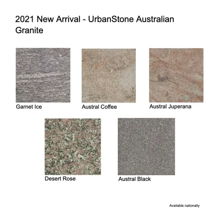 2021 New Arrival - UrbanStone Australian Granite Interior Design Mood Board by Brickworks on Style Sourcebook