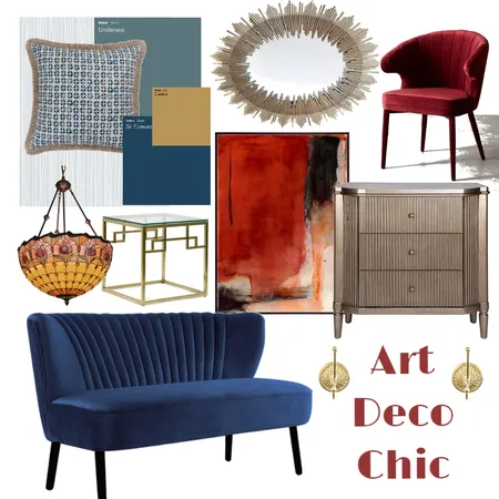 Art Deco Chic Interior Design Mood Board by Emily Goldsmith on Style Sourcebook