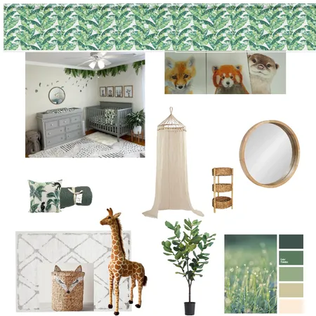 Jungle Nursery Interior Design Mood Board by maru.rodz11