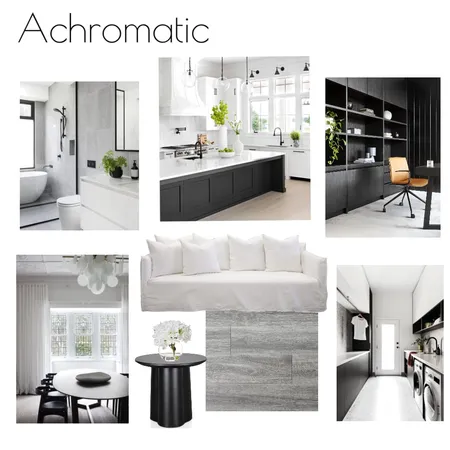 Achromatic 1 Interior Design Mood Board by juliabat on Style Sourcebook